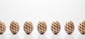 Easter eggs in retro cubic pattern pattern Royalty Free Stock Photo