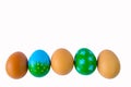 Easter eggs in a row