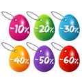 Easter eggs sale labels. Eps10 Vector. Royalty Free Stock Photo