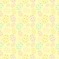 Easter Eggs with seamless ornament pattern, Vector Royalty Free Stock Photo