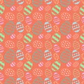 Easter Eggs with seamless ornament pattern, Vector Royalty Free Stock Photo