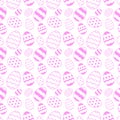 Easter Eggs with seamless ornament pattern, Vector Royalty Free Stock Photo