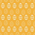 Easter Eggs with seamless ornament pattern, Vector. Royalty Free Stock Photo
