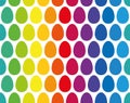 Easter Eggs Seamless Rainbow Pattern Royalty Free Stock Photo