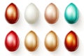 Easter Eggs Set, Color 3d Chicken Eggs, Painted Egg Royalty Free Stock Photo
