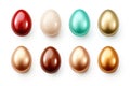 Easter Eggs Set, Color 3d Chicken Eggs, Painted Egg Royalty Free Stock Photo