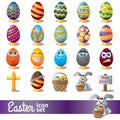 easter eggs set. Vector illustration decorative design Royalty Free Stock Photo