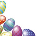 Easter eggs with shadow Royalty Free Stock Photo