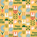 Easter eggs simple seamless pattern. Easter eggs, Easter symbol, decorative vector elements. EPS10 Royalty Free Stock Photo