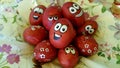 Easter eggs smily faces Royalty Free Stock Photo