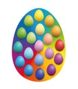 Easter Eggs On Rainbow Colored Background Egg Royalty Free Stock Photo