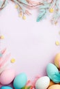 Easter eggs and spring decor. AI
