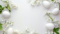 Easter eggs and spring flowers Royalty Free Stock Photo