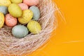 Easter Eggs in Straw Royalty Free Stock Photo
