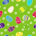 Easter eggs streamless pattern Royalty Free Stock Photo