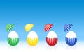 Easter Eggs Striped Pattern Peeled Royalty Free Stock Photo