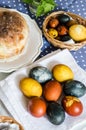 Easter eggs on the table Royalty Free Stock Photo