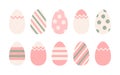 Easter eggs, vector elements, pastel colors