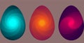 Easter eggs vector futuristic design Royalty Free Stock Photo