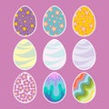 Easter eggs. Vector set for design Royalty Free Stock Photo