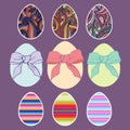 Easter eggs. Vector set for design Royalty Free Stock Photo
