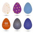 Easter eggs vector set