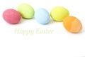 Easter eggs on white Royalty Free Stock Photo