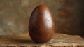 Easter Elegance: Chocolate Egg with a Clean and Captivating Design, Ideal for Creative Text