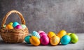 Easter elegance: Still life with vibrant eggs