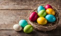 Easter elegance: Still life with vibrant eggs