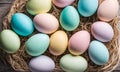 Easter elegance: Still life with vibrant eggs