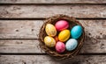 Easter elegance: Still life with vibrant eggs