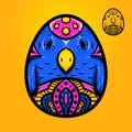Easter ethnic egg-bird Royalty Free Stock Photo