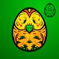 Easter ethnic egg-bird Royalty Free Stock Photo