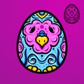 Easter ethnic egg-bird Royalty Free Stock Photo