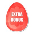 Easter extra bonus in easter egg with flowers