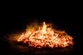 Easter Fire. Traditional ritual on Holy Saturday