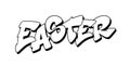 Easter font in graffiti style. Vector illustration. Royalty Free Stock Photo