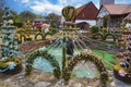 Easter fountain in Bieberbach Germany