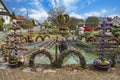 Easter fountain in Bieberbach Germany