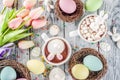 Easter funny hot chocolate Royalty Free Stock Photo