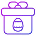 easter gift thin line icon