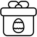 easter gift thin line icon