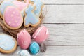 Easter gingerbread cookies and eggs