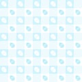 Easter gingham seamless pattern. Blue vichy checkered background with eggs. Vector. Royalty Free Stock Photo