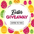 Easter giveaway. Vector banner for social media contest