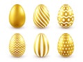 Easter golden egg. Traditional spring holidays in April or March. Sunday. Eggs and gold.Big set Royalty Free Stock Photo