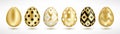 Easter golden eggs set