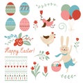 Easter graphic elements