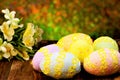Easter is a great and bright holiday. The traditional Easter gift is a painted egg as a symbol of the birth of a new life. Easter Royalty Free Stock Photo